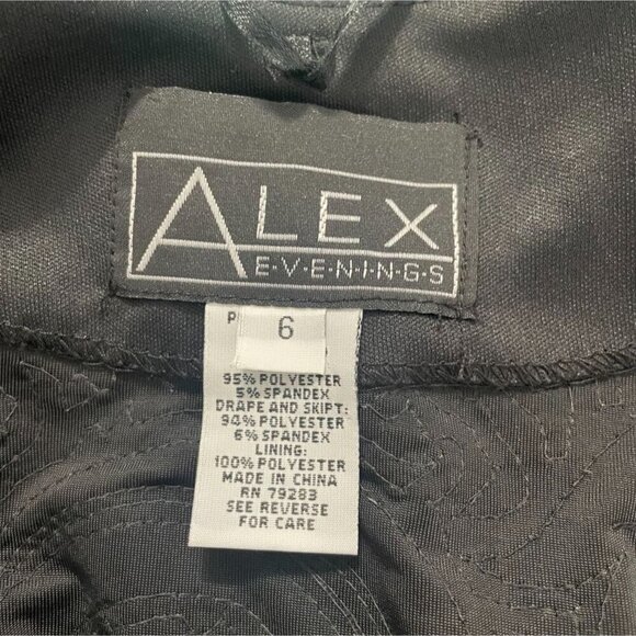 Alex Evenings Size 6  Embellished Jacket Top Crop Long Sleeve Party Cocktail - Picture 4 of 5